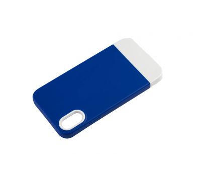 Чохол для iPhone X / Xs Bichromatic navy blue / white 2861214