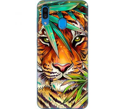 Чохол для Samsung Galaxy A20 / 30 MixCase звірі тигр у листі