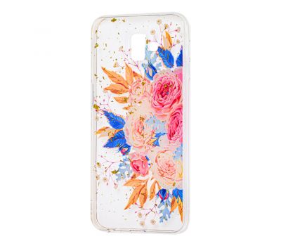 Чохол для Samsung Galaxy J6+ 2018 (J610) Flowers Confetti "кущова троянда"