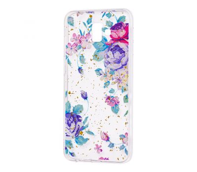 Чохол для Samsung Galaxy J6+ 2018 (J610) Flowers Confetti "квіти"