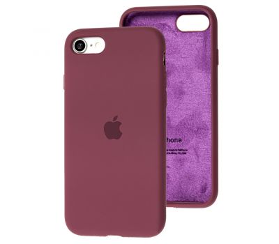 Чохол для iPhone 7/8 Silicone Full бордовий / maroon