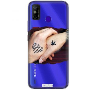 Чохол для Tecno Spark 6 Go Mixcase закохана пара татуювання