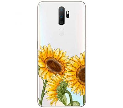 Чохол для Oppo A5/A9 (2020) Mixcase квіти три соняшники