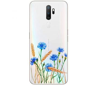 Чохол для Oppo A5 / A9 (2020) Mixcase квіти волошки в пшениці