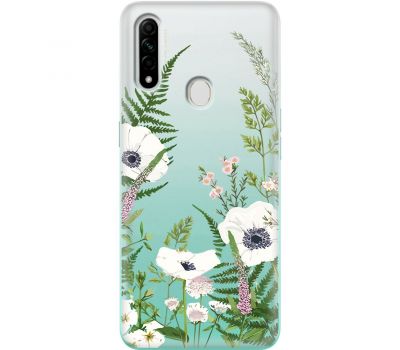 Чохол для Oppo A31 Mixcase квіти білі квіти лісові трави