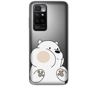 Чохол для Xiaomi Redmi 10 MixCase мультики білий ведмедик