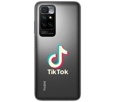 Чохол для Xiaomi Redmi 10 TikTok лого веселка