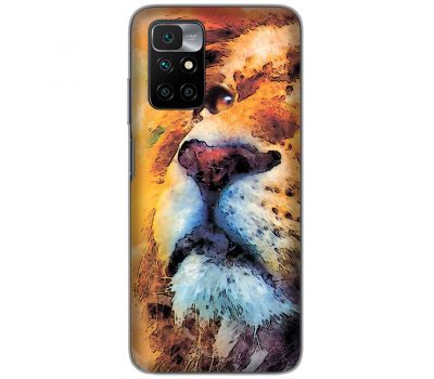 Чохол для Xiaomi Redmi 10 MixCase тварини лев у фарбах