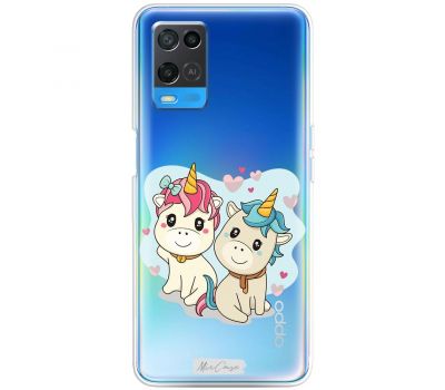 Чохол для Oppo A54 MixCase тварини пара одноріжок