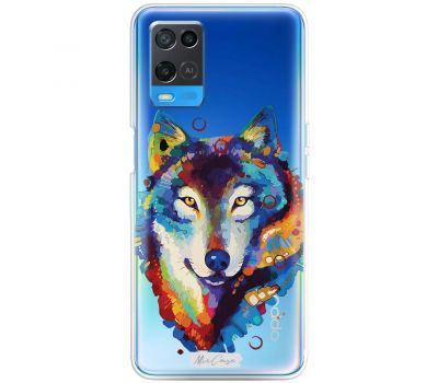 Чохол для Oppo A54 Mixcase кольоровий вовк