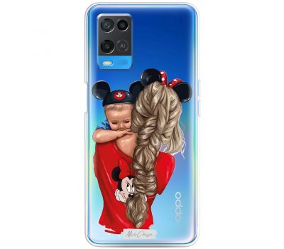 Чохол для Oppo A54 MixCase дівчина з дитиною в червоному