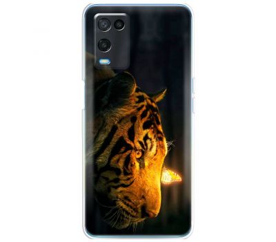 Чохол для Oppo A54 MixCase звірі тигр з метеликом