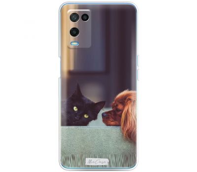 Чохол для Oppo A54 MixCase тварини кіт та собака