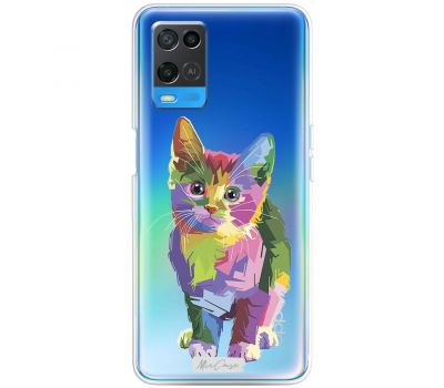 Чохол для Oppo A54 MixCase тварини кольорове кошеня