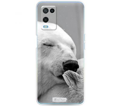 Чохол для Oppo A54 MixCase тварини білий ведмідь