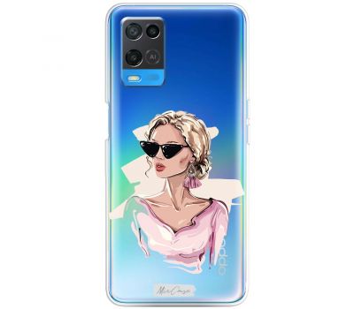 Чохол для Oppo A54 MixCase дівчина в сонячних окулярах