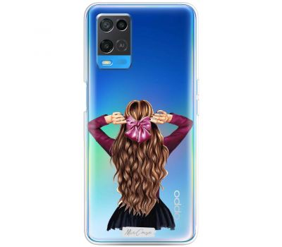 Чохол для Oppo A54 MixCase дівчина з бантом