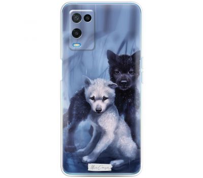 Чохол для Oppo A54 Mixcase цуценята вовків