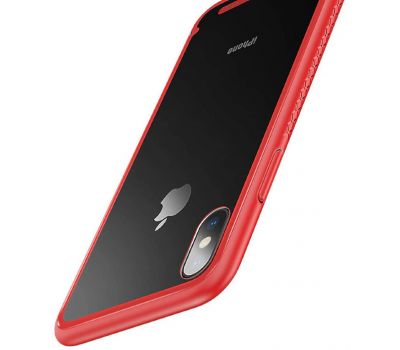 Чохол для iPhone X / Xs Baseus See-through glass червоний 2874714