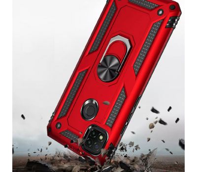 Чохол для Xiaomi Redmi 9C / 10A Serge Ring ударостійкий бордовий 2875277