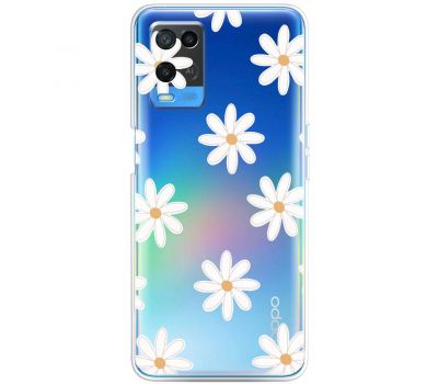 Чохол для Oppo A54 Mixcase квіти патерн ромашок