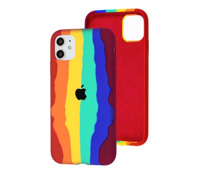 Чохол для iPhone 11 Silicone Full rainbow pride