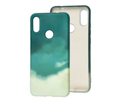 Чохол для Xiaomi Redmi Note 7 / 7 Pro Wave Watercolor dark green/gray