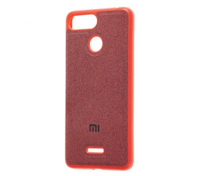 Чохол для Xiaomi Redmi 6 Textile червоний