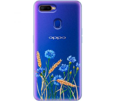 Чохол для Oppo A5s / A12 Mixcase квіти волошки в пшениці