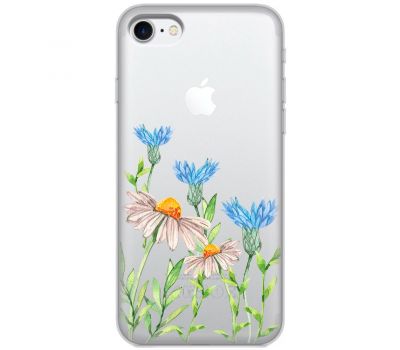 Чохол для iPhone 7 / 8 Mixcase квіти волошки та ромашки