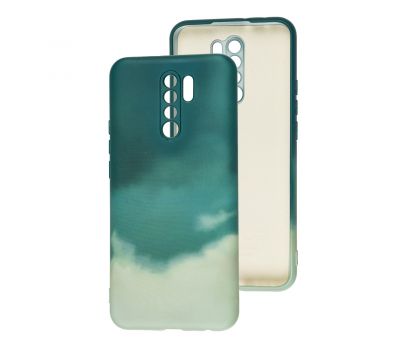 Чохол для Xiaomi Redmi 9 Wave Watercolor dark green/gray