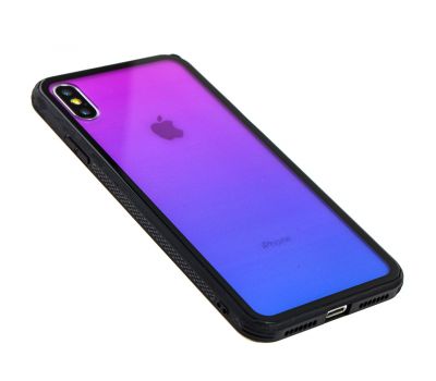 Чохол для iPhone Xs Max Gradient Glass прозорий фіолетовий 2887561