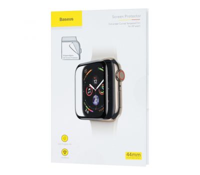 Захисне скло Apple Watch Baseus Full-Screen Curved Tempered Film 40 mm чорне 2891503