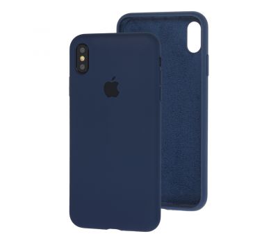 Чохол для iPhone Xs Max Silicone Full синій / midnight blue