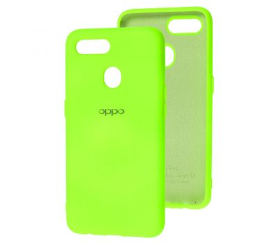 Чохол для Oppo A5s/A12 Silicone Full салатовий/neon green