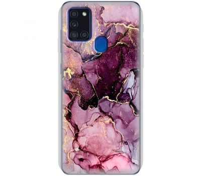 Чохол для Samsung Galaxy A21s (A217) MixCase мармур рожевий