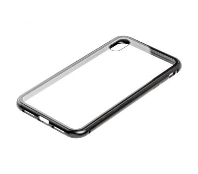 Чохол для iPhone Xs Max Magnetic with glass чорний 2897233
