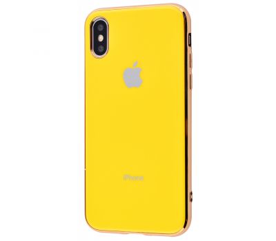 Чохол для iPhone X / Xs Silicone case (TPU) жовтий