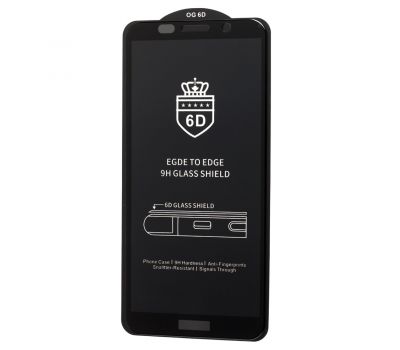 Захисне скло 6D для Huawei Y5 2018 OG Crown чорний (OEM)