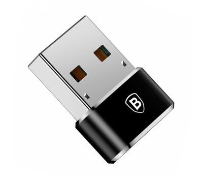 Перехідник Baseus Exquisite USB male to Type-C 2.4A чорний 2900373