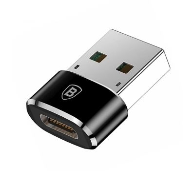 Перехідник Baseus Exquisite USB male to Type-C 2.4A чорний 2900374