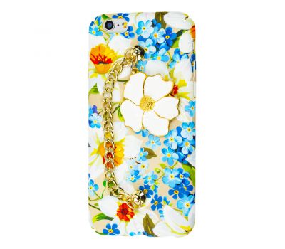 Чохол oft Touch+Ceramic для iPhone 6 із квітами блакитний