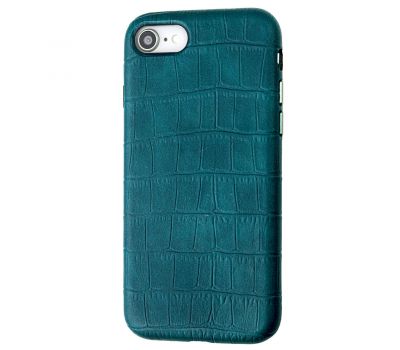 Чохол для iPhone 7 / 8 / SE 20 Leather croco full зелений