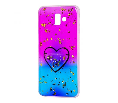 Чохол для Samsung Galaxy J6+ 2018 (J610) Multi confetti рожевий "Серце"