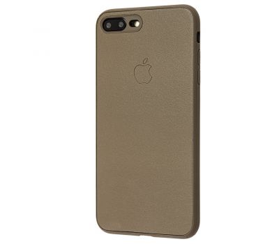 Чохол Leather для iPhone 7 Plus / 8 Plus еко-шкіра захист 360 світло-коричневий