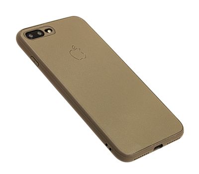 Чохол Leather для iPhone 7 Plus / 8 Plus еко-шкіра захист 360 світло-коричневий 2905189