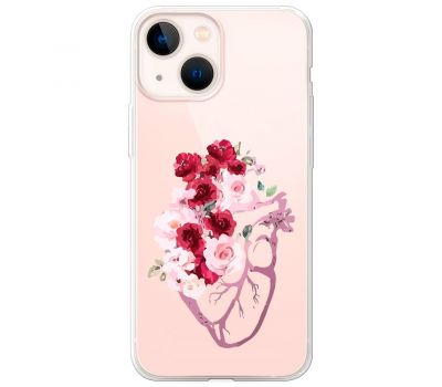 Чохол для iPhone 14 Mixcase квіти серце поросло квітами