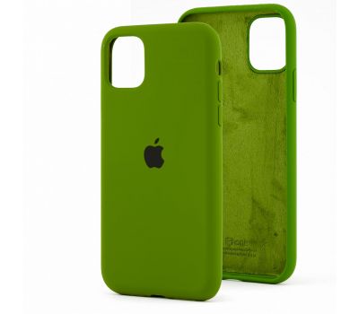 Чохол для iPhone 11 Silicone Full зелений / dark olive 2907745