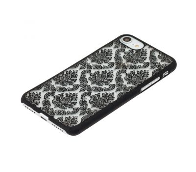 Чохол Luoya для iPhone 7/8 soft touch чорний з візерунками 2908350