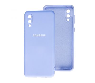Чохол для Samsung Galaxy A02 (A022) Lime silicon з мікрофіброю фіолетовий